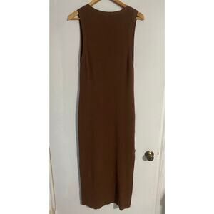 Daily Practice Anthropologie maxi dress women’s size M brown ribbed knit